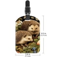 thumbnail image 6 of Square 2Pack PU Leather Hedgehog Cruise Luggage Tag with Privacy Cover and Name ID Tag for Travel Handbags Backpacks Luggage Tags, 6 of 6