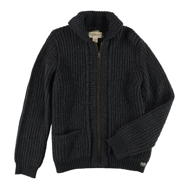 Suéter tipo Cárdigan Ralph Lauren gris extragrande