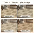 thumbnail image 7 of ODIKA 6'x9' Beige Natural Olive Geometric Grid Pattern Washable Area Rug Contemporary Rounded Square Motif with Abstract for Family Room, Living Mater Bedroom, Non-Slip, Easy Care, 7 of 7