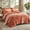 Orange, variant on Regency Heights Crushed Velvet Comforter Set, 9-Piece Luxury Bedding Set with Sheets & Pillowcases, Ultra Soft All Season Queen Size Bed in a Bag, Blush
