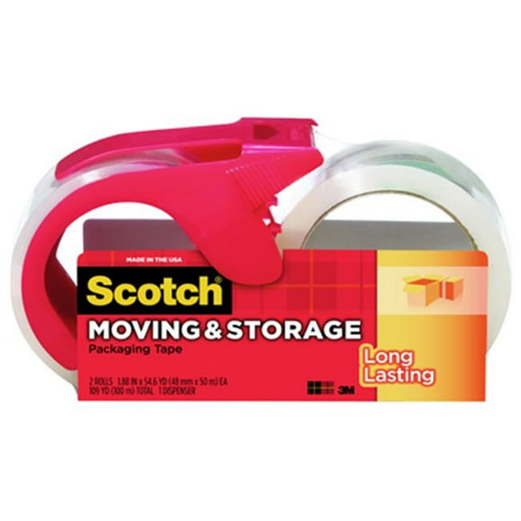 3M Company 3650-2-1RD 1,88 Po x 54,6 Yd, Ruban d'Emballage Transparent