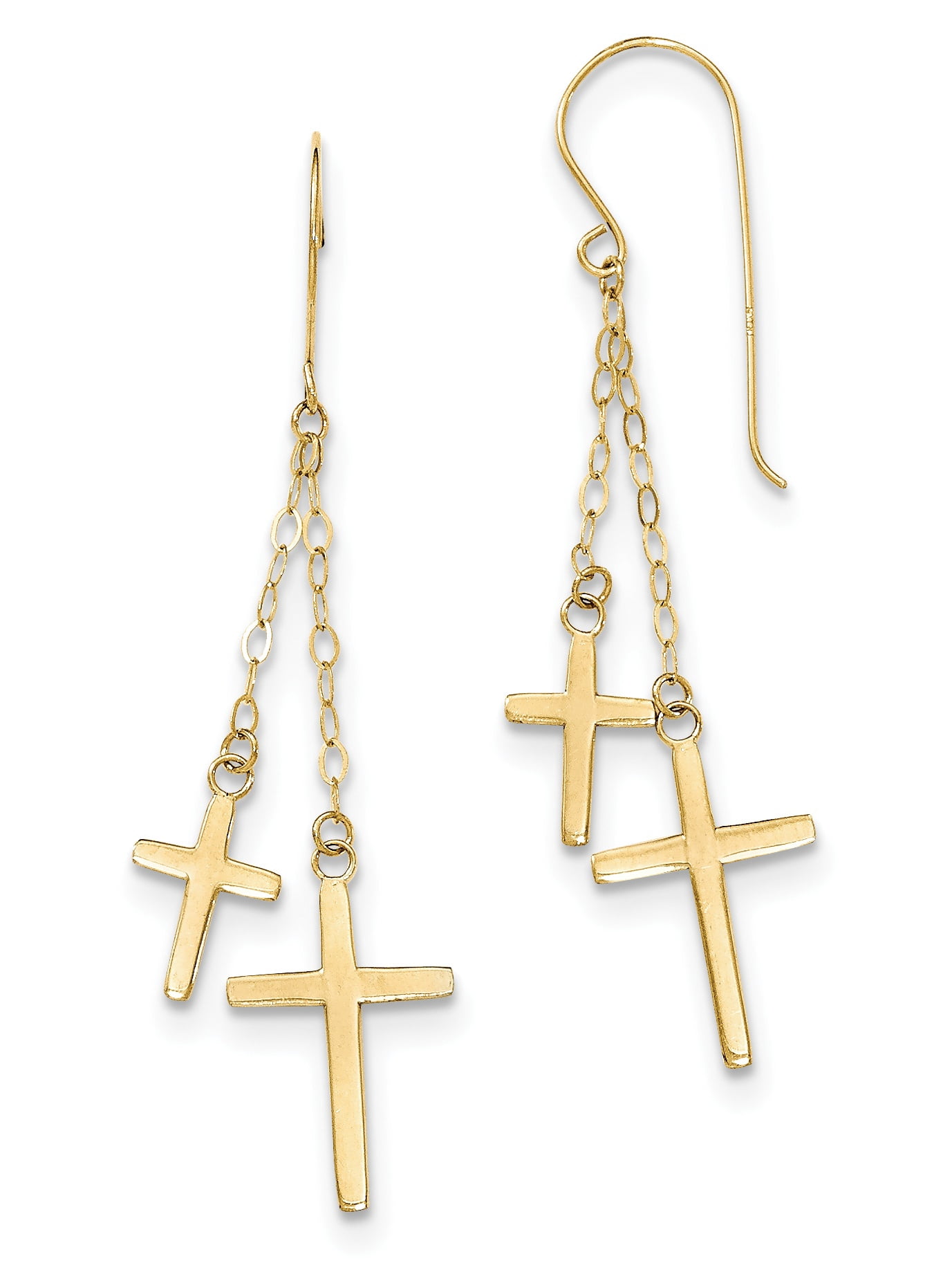 0040~Cross Pendant Earrings
