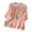 Pink, variant on Elbow Sleeve T Shirts for Women 2026 Summer Casual Cotton Linen Stand Collar Vinatge Embroidered Tee Shirt