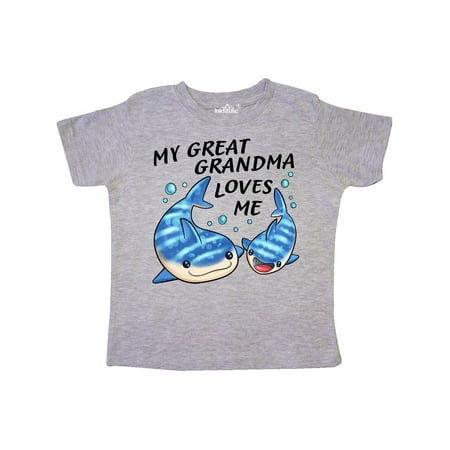 

Inktastic My Great Grandma Loves Me- whale shark Gift Toddler Boy or Toddler Girl T-Shirt