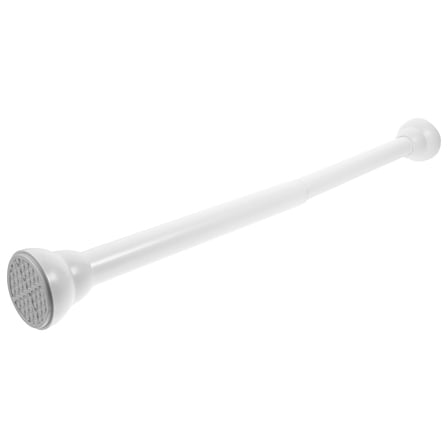 White Plastic Tension Rod for Bathroom Adjustable Length Multi-functional Clothes and Curtain Holder