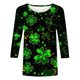 thumbnail image 5 of RKSTN St Patricks Day 3/4 Sleeve Tops for Women Oversized Crewneck St Paddy's Day Lucky Shamrocks Graphic Print T Shirt Womens Casual Solid Plus Size Round Neck Loose Three Quarter Sleeve Shirts, 5 of 6