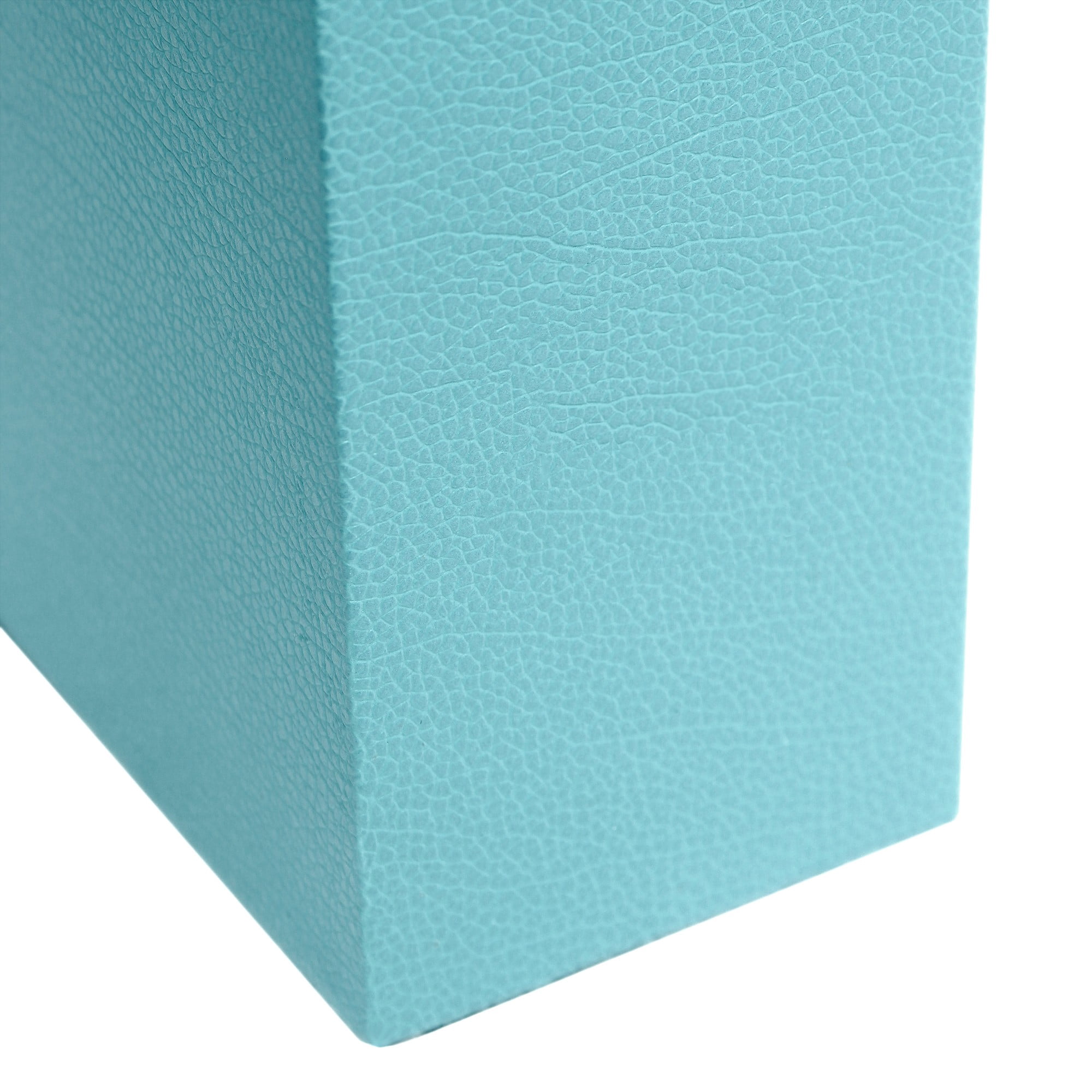 Mod Lighting and Decor Leather Wrapped Base Rectangular Table Lamps - 21" - Aqua Blue- Set of 2