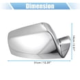 thumbnail image 2 of 1 par de cubiertas de medio espejo superior cromadas para Exterior de coche para GMC Terrain 2010-2017 para Chevrolet, 2 of 6