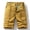 Yellow, variant on LYMAYTER Cargo Shorts for Men Lightweight Summer Hiking Shorts Breathable Elastic Waist Work Shorts 28-38