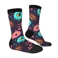 thumbnail image 3 of Uemuo Donuts1 Pattern Women's Crew Socks, Soft Durable Breathable Moisture-Wicking with Odor Control Cotton socks, 3 of 9