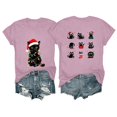 thumbnail image 3 of Frostluinai Christmas Cats Shirts for Women Crew Neck Short Sleeve Funny Xmas Party Tee Shirt Daily Walking Casual Tops S-3XL, 3 of 6