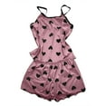 thumbnail image 4 of Yuanlong Womens Pajama Sets Summer Sleeveless Camisole Tops And Shorts Heart Pattern Nightwear Set Relaxed Loungewear Ladies Breathable Sleepwear, 4 of 4