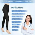 thumbnail image 3 of MARTINE MALL 1 Pairs 20-30 mmHg Compression Pantyhose for Women & Men, Medical Graduated Footless Compression Stockings（Black,L）, 3 of 6