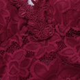 thumbnail image 2 of OUSITAID Womens‘ Deep V Neck Full Coverage Bra Longline Wirefree Lace Bra Blue, 2 of 6
