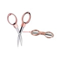 thumbnail image 2 of Tijeras plegables de acero inoxidable mini con llavero, tijeras de bolsillo portátiles para costura, recorte, viaje, 8.5x2.3 pulgadas, color rosa dorado, dorado o plateado., 2 of 6