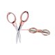 thumbnail image 2 of Tijeras plegables de acero inoxidable mini con llavero, tijeras de bolsillo portátiles para costura, recorte, viaje, 8.5x2.3 pulgadas, color rosa dorado, dorado o plateado., 2 of 6