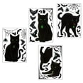 thumbnail image 2 of 4 pegatinas de Halloween para , diseño de silueta de murciélago y negro espeluznante, ideal para dormitorio y festival., 2 of 9