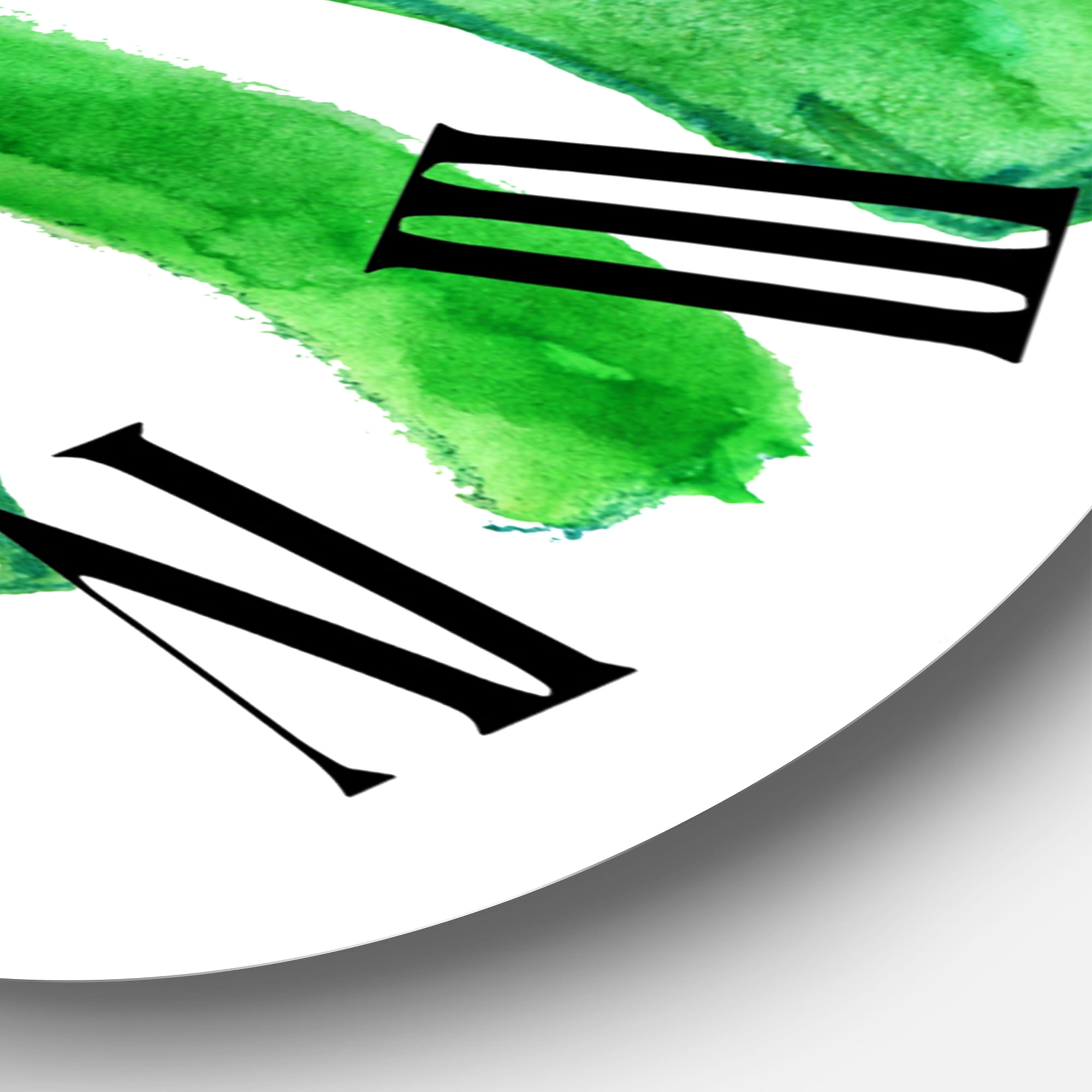 Designart 'Tropical Leaf Of Monstera I' Farmhouse Wall Clock