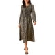 thumbnail image 2 of VESTIDO DE MUJER INSPIRE CHIC Estampado de Leopardo Manga Larga Ruffle Cuello en V Smoked Flowy Midi Vestidos Cheetah con Bolsillos XL Marrón, 2 of 6