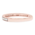 thumbnail image 3 of AFFY 0.12CT Round Moissanite Diamond Half Eternity Wedding Band Ring for Women 14K Rose Gold over Silver-6.5, 3 of 7