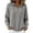 Grey, variant on Hooded Sweaters for Women Long Raglan Sleeve Pullover Knit Sweater Fall Outfits for Women Fashion Clothing Drop Shoulder Winter Clothes with Pockets Drawstring Henley Button Casual