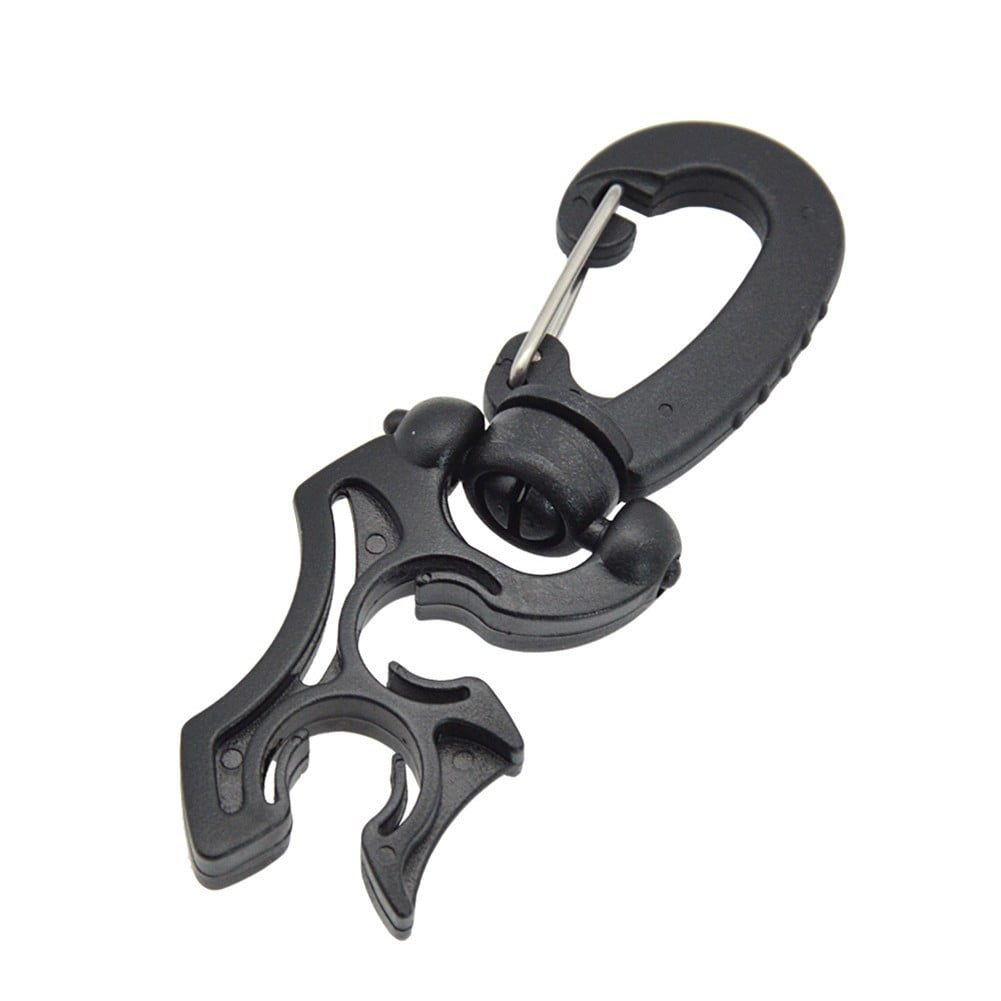 Premium Scuba Diving 2 BCD Hose Retainer with Rotatable Foldable Snap Clip 