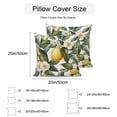 thumbnail image 3 of Waterproof Throw Pillow Covers Set of 2, 26x26 Inch Watercolor Lemon Decorative Pillowcases Outdoor Pillow Slip Cushion Covers Set for Couch Tent Green Yellow Fruit Country Flower, 3 of 7