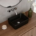 thumbnail image 3 of DV-1V0048B DeerValley Liberty 16 in. L x 12 in . W Rectangular Bathroom Ceramic Vessel Sink in Black, Faucet not Included, 3 of 9