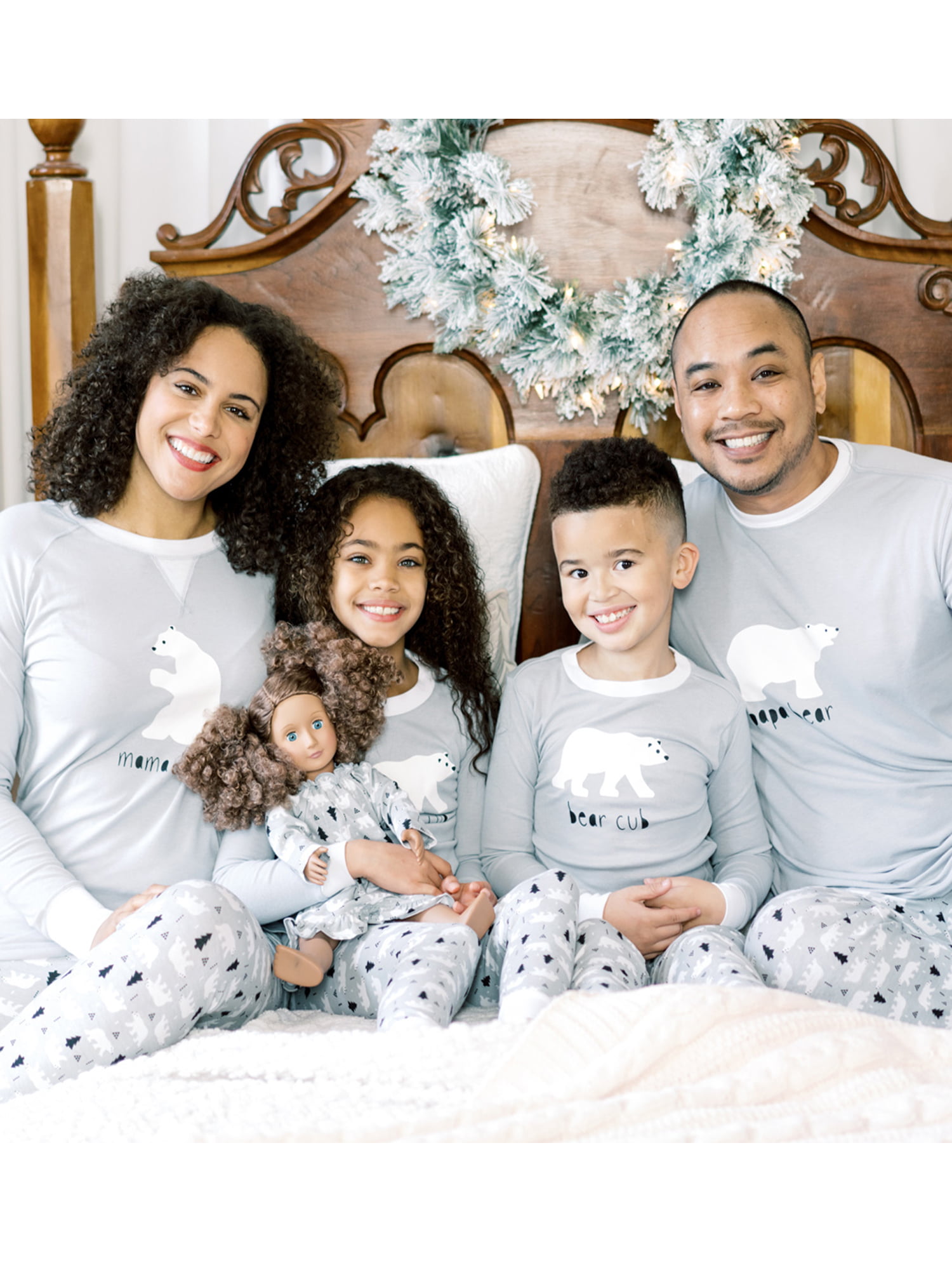 SHM-4038-K-CAN-4T Sleepyheads Holiday Family Matching Polar Bear Pajama PJ Sets Kids