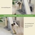 thumbnail image 3 of Small Cat Tree for Indoor Cats, Cat Tower with Scratching Post and Board, Cat House with Perch for Kitten, Stable Condo and Stand (Light Grey), 3 of 14