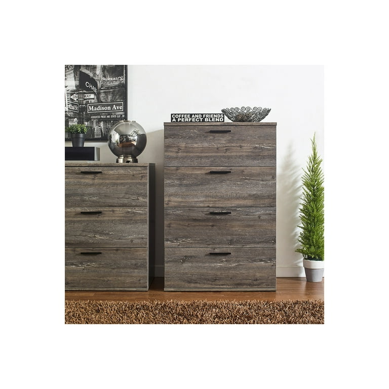 Klair Living Oliver Farmhouse Wood Chest with Four Drawers in