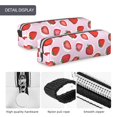 thumbnail image 4 of Cauagu Hand Drawn Strawberry Print Leather Pencil Pen Case - Stationery Bag Portable Stationery Bag Big Capacity Pencil Pouch Cosmetic Organizer Bag for Men & Women, 4 of 7