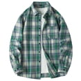 thumbnail image 2 of Gmluru Men's Plaid Jacket Long Sleeve Shirt with Pockets Button-Up Plaid Winter Coats, 2 of 4