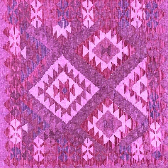 Ahgly Company Indoor Square Southwestern Purple Country Area Rugs, 5' Square