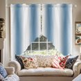 thumbnail image 2 of Blue White Ombre Swag Valances for Windows 2 Pack Gradient Color Swag Kitchen Curtains 45 Inches Long Rod Pocket Short Window Treatment for Kitchen Bathroom 36"x45", 2 of 8