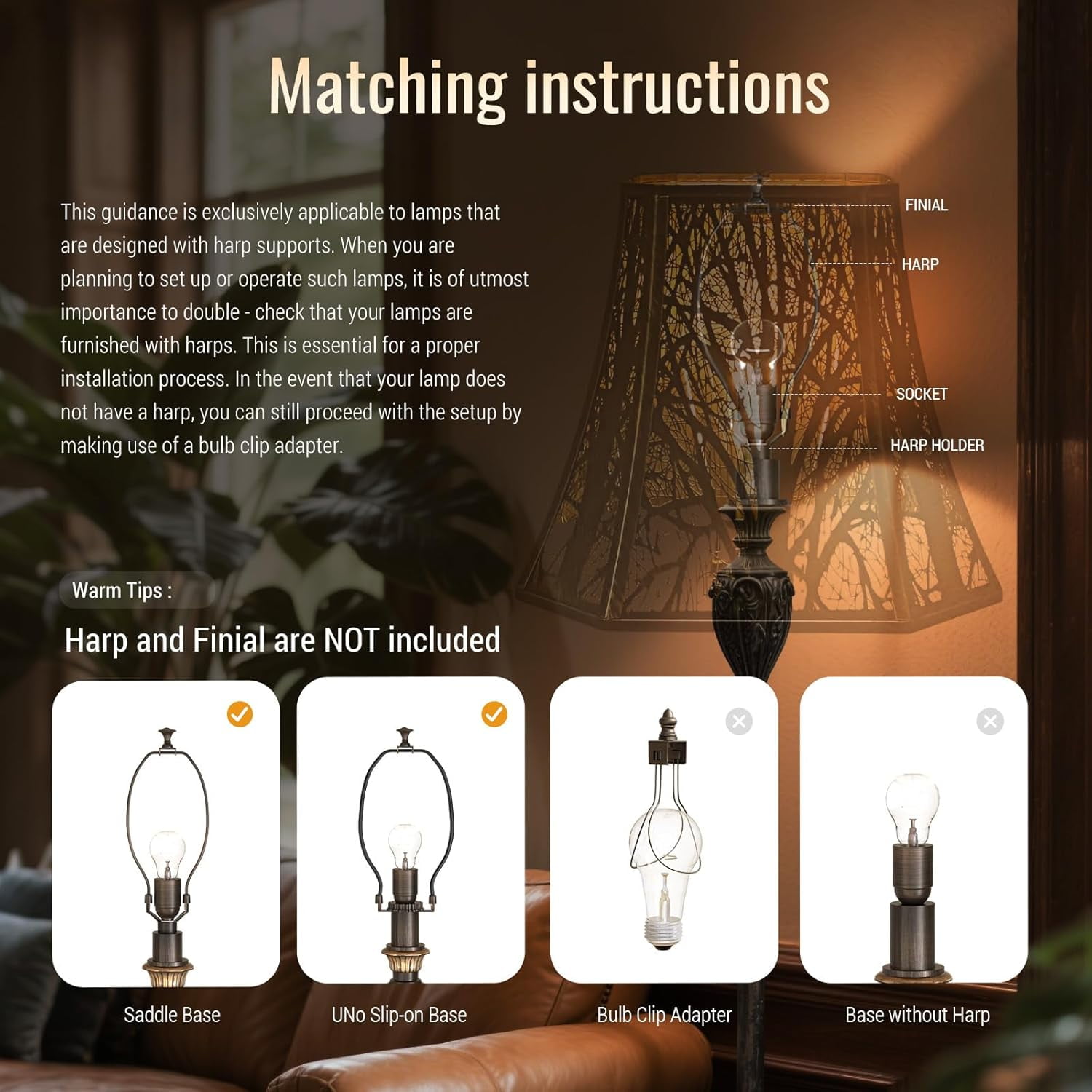 Square Cut Corner Metal Lamp Shades For Table Lamp, SWAIFDEE Medium Bell Lampshade For Floor Lamp Shade(Spider Fitter) 7" x 12"x 10.5" H , Bronze Gold Tree Pattern