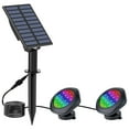 thumbnail image 1 of Solar Powered Pond Lights Submersible LED Lights for Aquarium Tank, Garden, Pool Fountain, Bright RGB Lighting Modes,  and Waterproof, Easy Installation, Wide Applications, 1 of 8