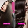thumbnail image 5 of Didasea Hot Comb Hair Straightener Heat Pressing Combs Ceramic Electric Hair Straightening Comb , Curling Iron for Natural Black Hair Holiday Gift Pink - 3 In1, 5 of 7