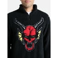 thumbnail image 4 of Netflix Stranger Things Men's and Big Men's Plush Fleece Quarter Zip Sweatshirt, Sizes XS-3XL, 4 of 5