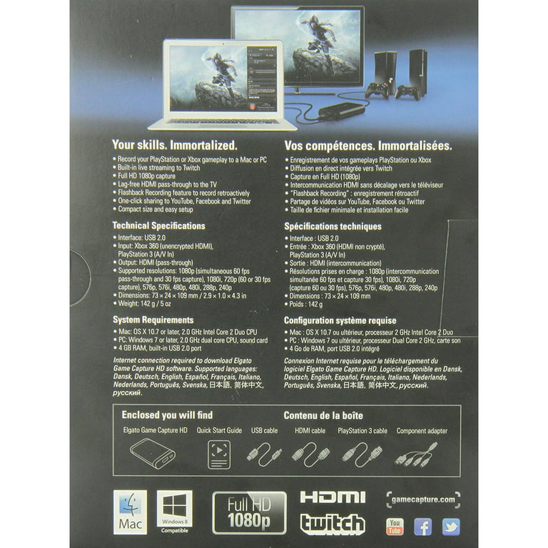 DIGITNOW Boîte de capture vidéo HD 1080p 60 fps USB 2.0