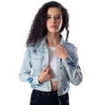 thumbnail image 4 of Chamarra Mujer Mezclilla Stretch Acid Wash Claro, 4 of 6