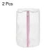 thumbnail image 3 of Uxcell 2Pack 8.7x13Inch Bolsa de Lavandería Cilíndrica de Malla Fina para Lavado de Zapatos, Blanco/Rosa, 3 of 6