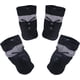 thumbnail image 2 of CHAO 2 pares de zapatos antideslizantes para perros, estos cómodos zapatos para perros de suela suave con cinta reflectante (talla 4 negro), 2 of 5