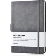 Thick Classic Notebook with Pen Loop - A5 College Ruled Hardcover Writing Notebook with Pocket + Page Dividers Gifts, Banded, Large, 180 Pages, 8.4 x 5.7 in