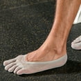 thumbnail image 4 of Toudaret 1 Pair Men Toe Socks,Hiking Lightweight Socks, Sweat Absorption Athletic Running Five Finger Socks Invisible Low Cut Socks, 4 of 8