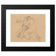 thumbnail image 2 of Józef Simmler 17x15 Black Modern Framed Museum Art Print Titled - Study of the Figure to the Group of the Virgin Mary and Mary Magdalene to the Painting ‘Entombment’ (1850), 2 of 5