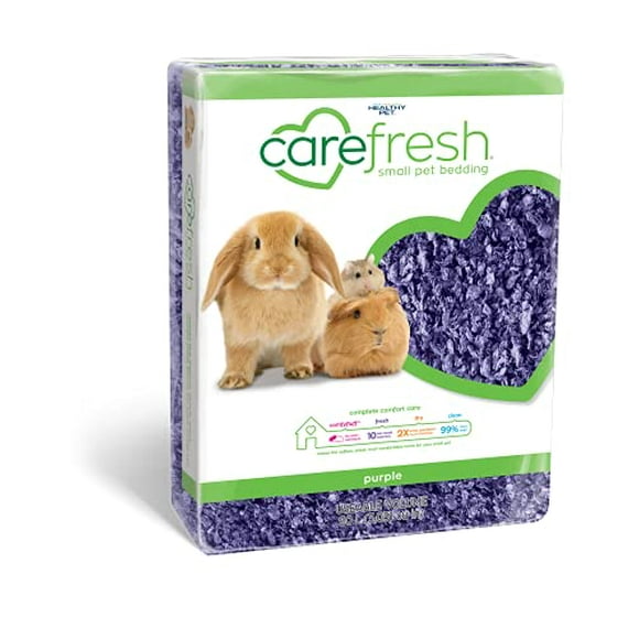 Carefresh 99% Dust-Free Playful Purple Natural Paper Small Pet Bedding with Odor Control, 50 L