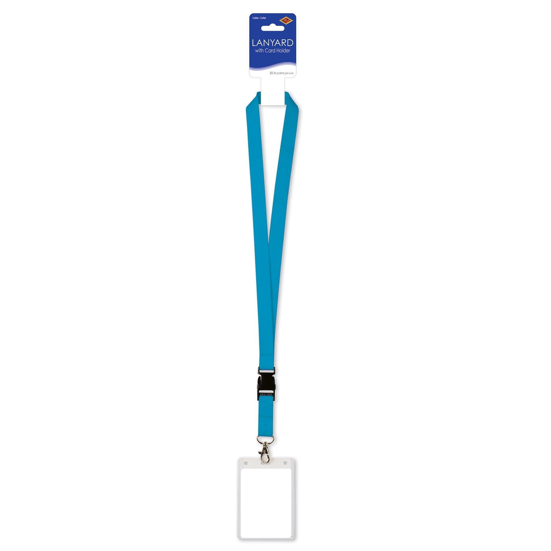 Beistle Lanyard with Card Holder, blue (Case of 12)