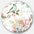 thumbnail image 1 of Designart 'Beautiful Bird Romance II' Farmhouse Metal Circle Wall Art, 1 of 3