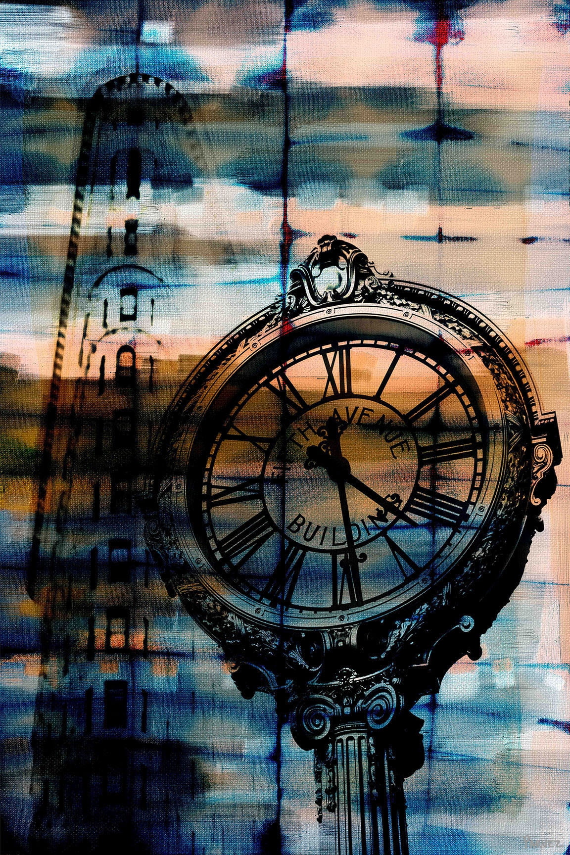 Parvez Taj "Fifth Avenue Building" Print on Canvas